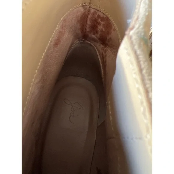 JOIE MAKENA BEIGE BUFF CALF SUEDE FRINGE ANKLE BOOTIE - EU 40 - US 9 - Picture 9 of 10